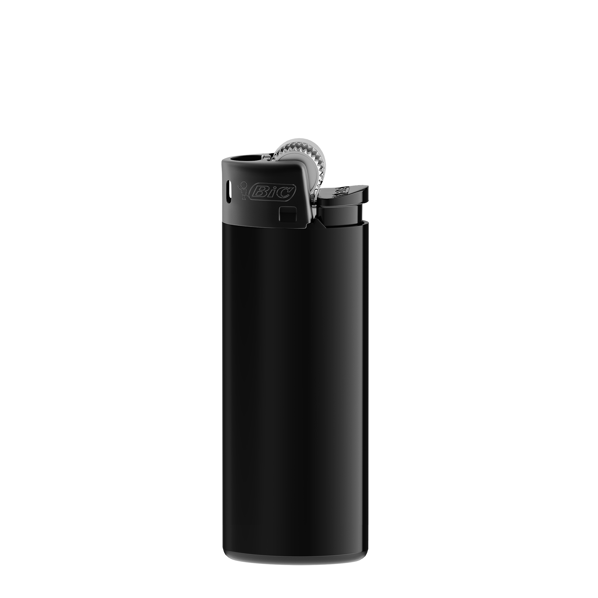 Briquet personnalisable BIC® J25 All Black Briquet + Bas + Bouton + Capot noir